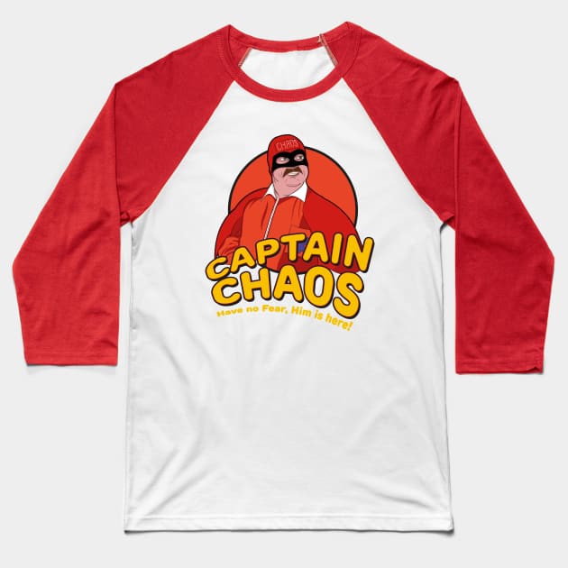 Have no Fear Him Is Here - Captain Chaos Baseball T-Shirt by Meta Cortex